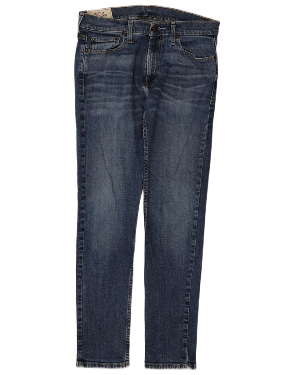 Blugi pentru bărbați Hollister Super Skinny W32 L30 Blue Cotton