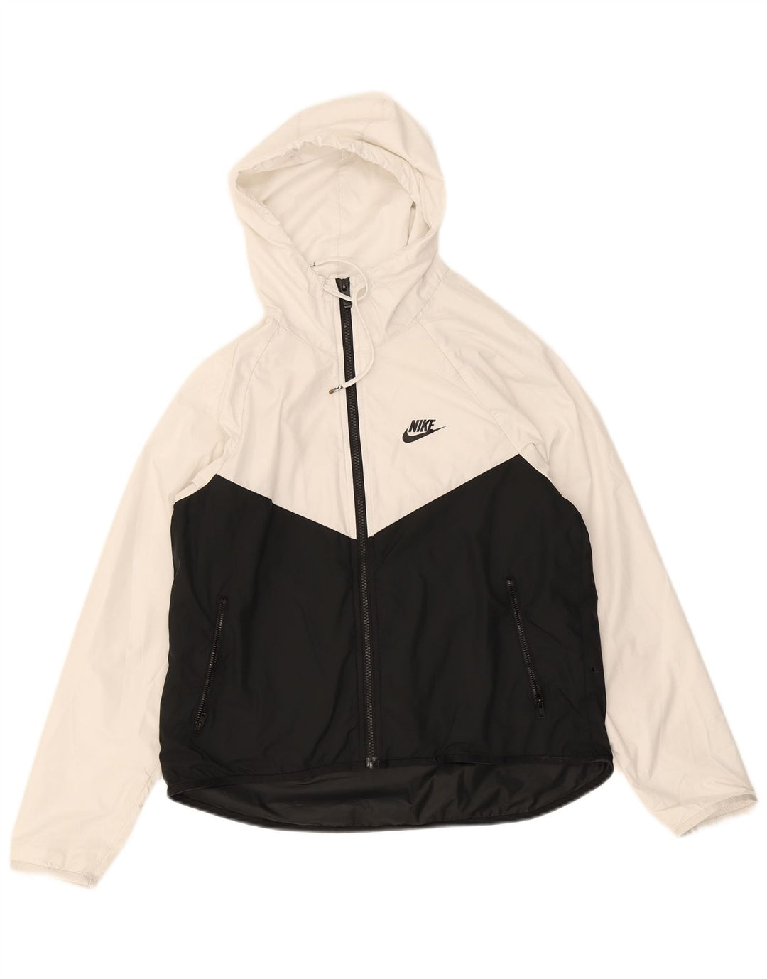 Jachetă de ploaie cu glugă Nike pentru bărbați UK 36, alb, mic, bloc de culoare