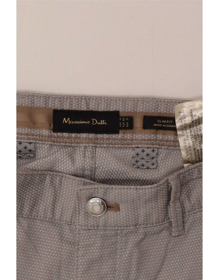 Massimo Dutti Pantaloni chino pentru bărbați EU 40 Medium W31 L30 Gri cu pete