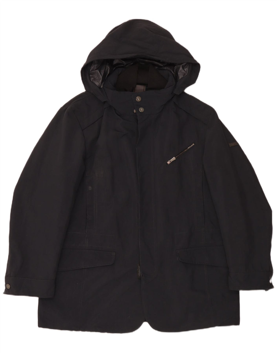 Jachetă de vânt pentru bărbați Trussardi, cu glugă, IT 56 3XL, poliamidă neagră