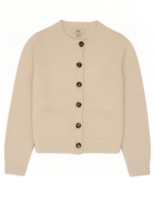 Pulover cardigan supradimensionat pentru femei Marks & Spencer UK 6 XS bumbac alb