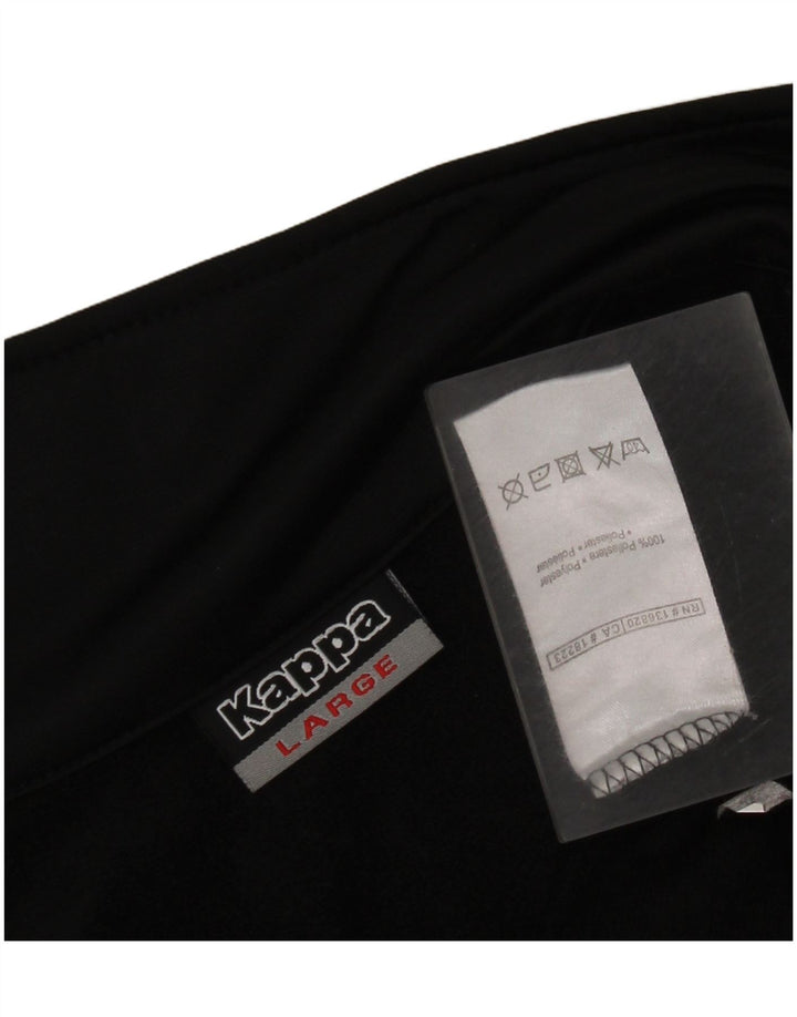 Jachetă de trening grafică pentru bărbați Kappa, mare, negru, poliester