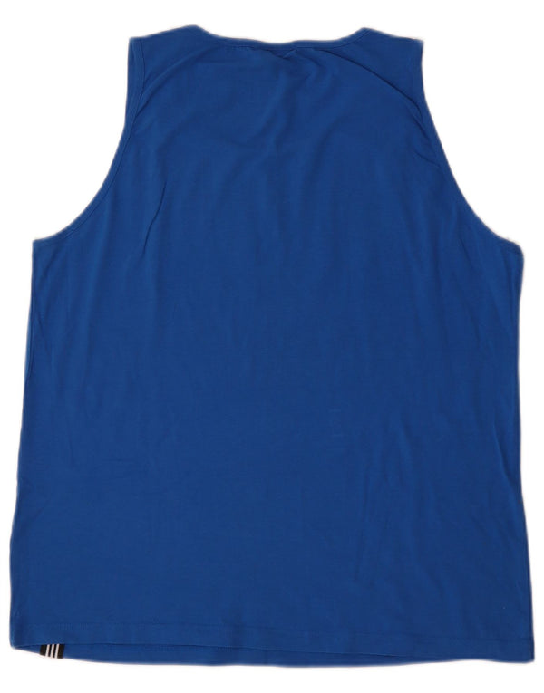 Vesta grafică Adidas pentru femei UK 20/22 XL Bumbac albastru