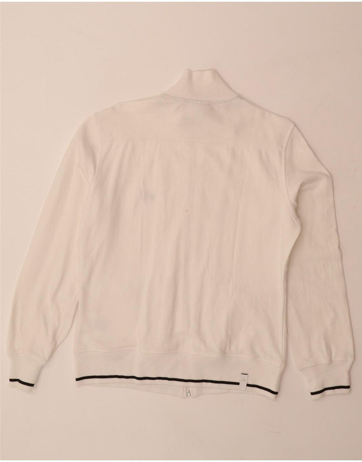 Jachetă de trening pentru bărbați ADIDAS UK 40/42 bumbac alb mediu