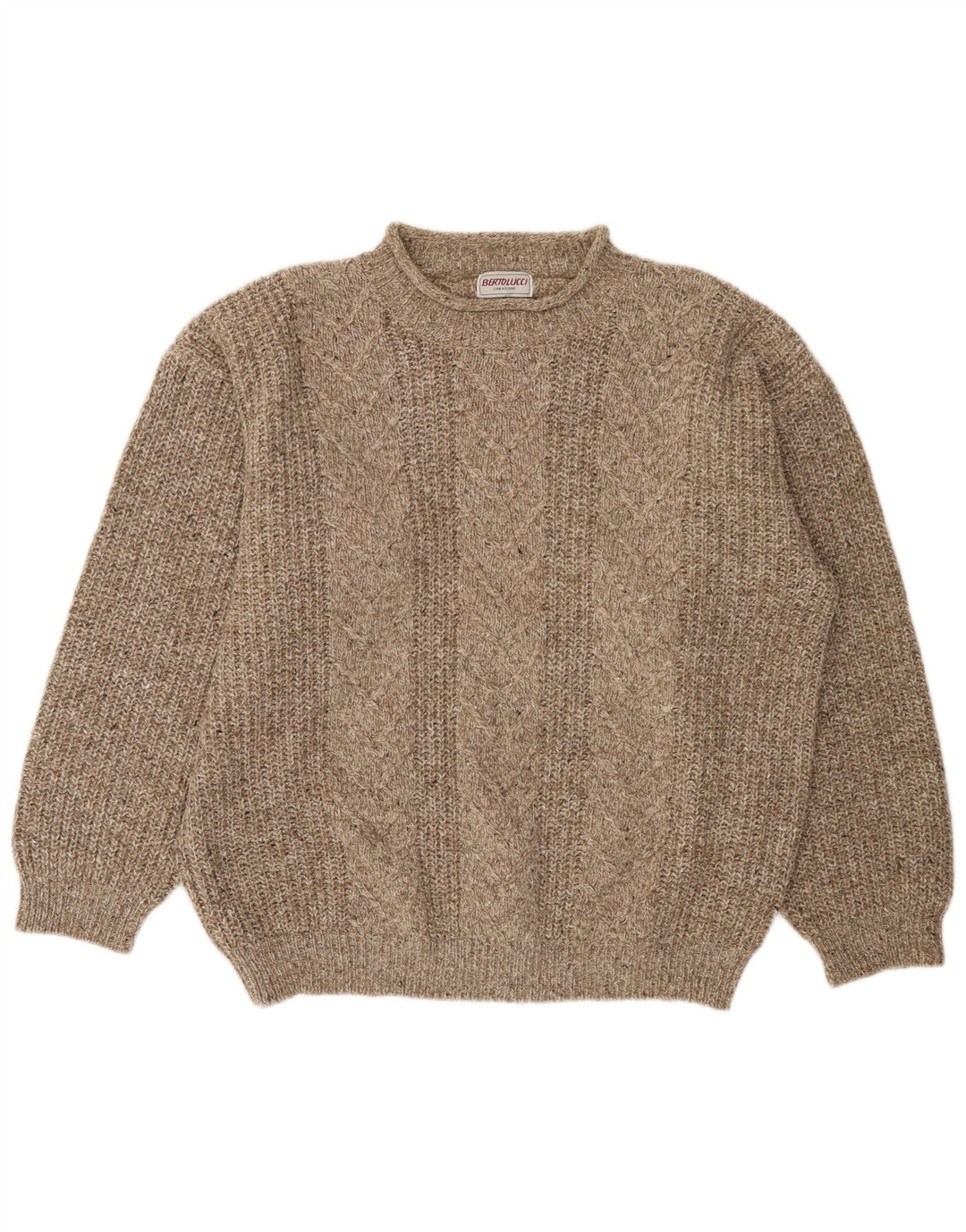 BERTO LUCCI Pulover pentru bărbați cu gât crew, XL, cu dungi gri