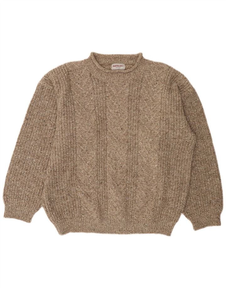 BERTO LUCCI Pulover pentru bărbați cu gât crew, XL, cu dungi gri