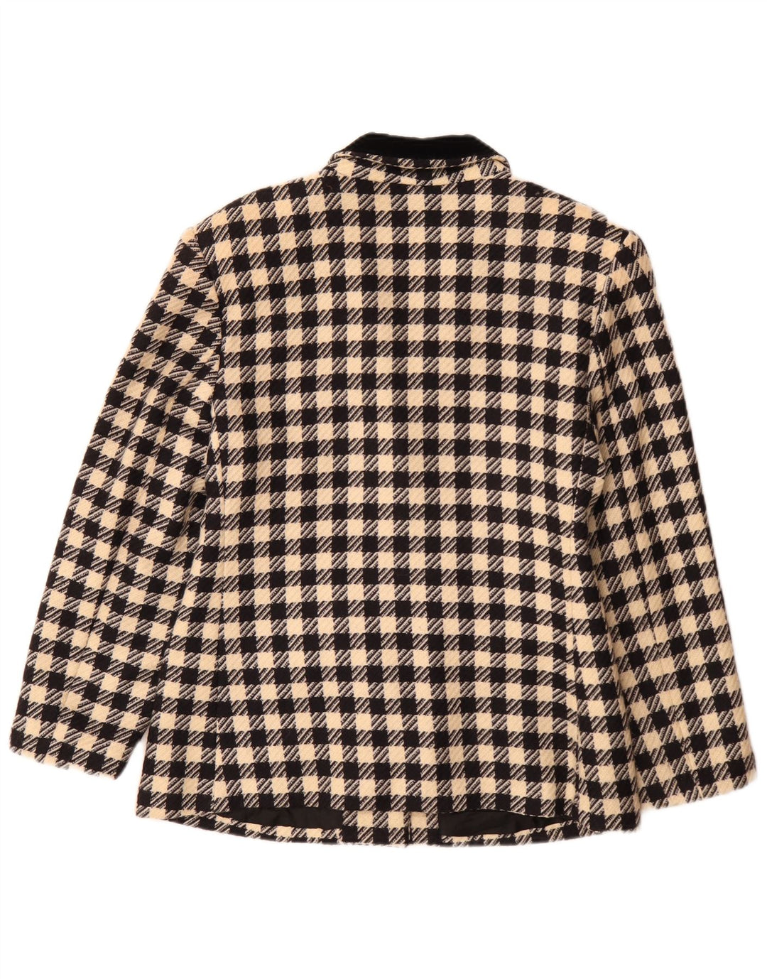 Jachetă vintage pentru femei cu 3 nasturi IT 46 Large Black Houndstooth Classic