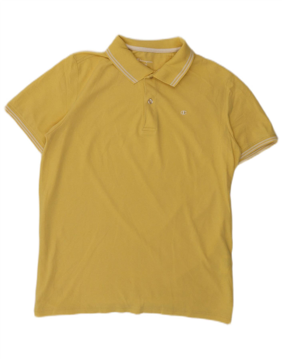 Tricou polo pentru bărbați CHAMPION Easy Fit, bumbac galben mediu