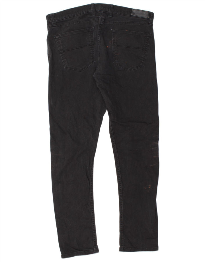 Blugi slim pentru bărbați Marks & Spencer W36 L33 bumbac negru
