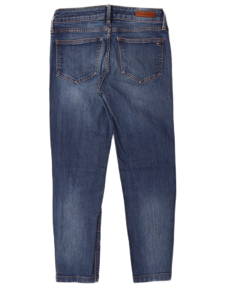 TOMMY HILFIGER Blugi skinny pentru fete 7-8 ani W24 L23 albastru bumbac