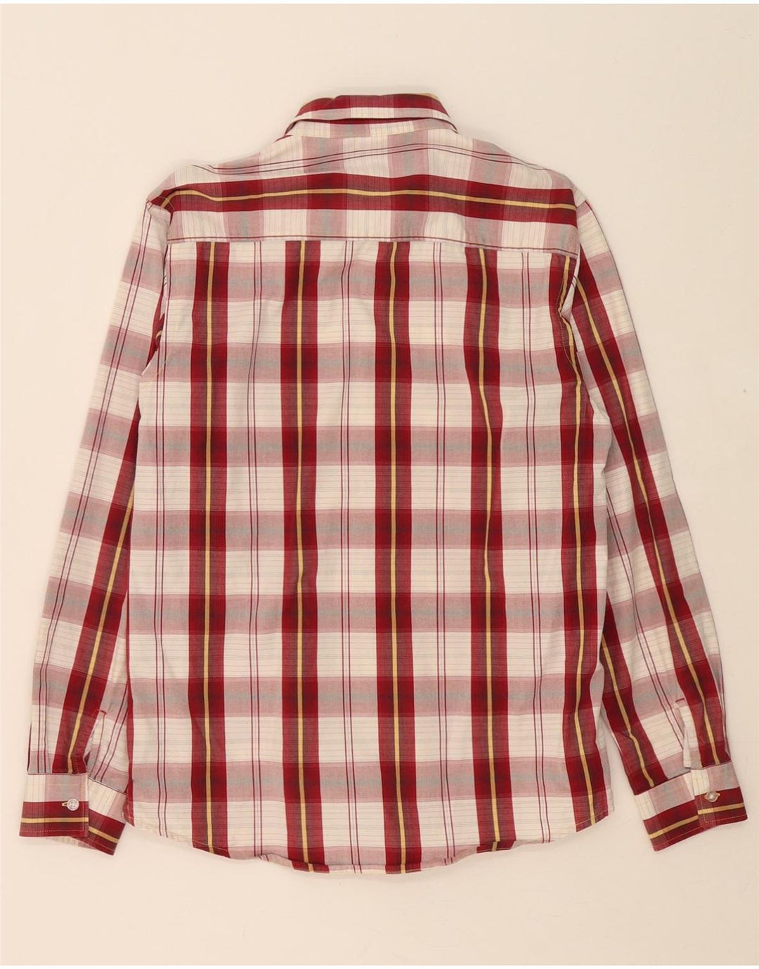 LEVI'S Mens Flannel Shirt Small Red Check Cotton Vintage Levi's and Second-Hand Levi's from Messina Hembry 