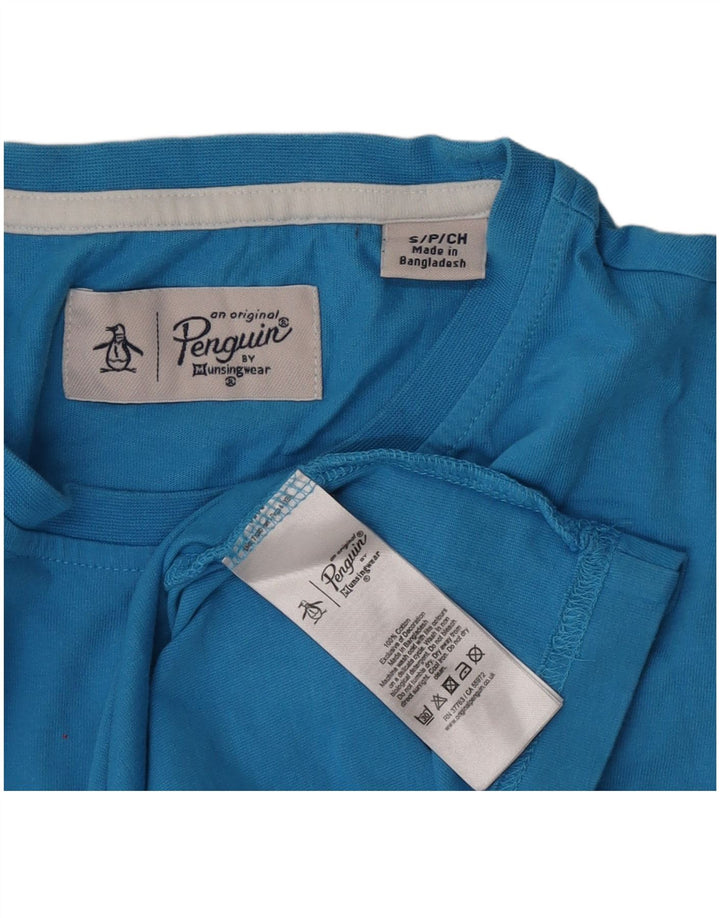 Tricou pentru bărbați Penguin Top mic, albastru, bumbac