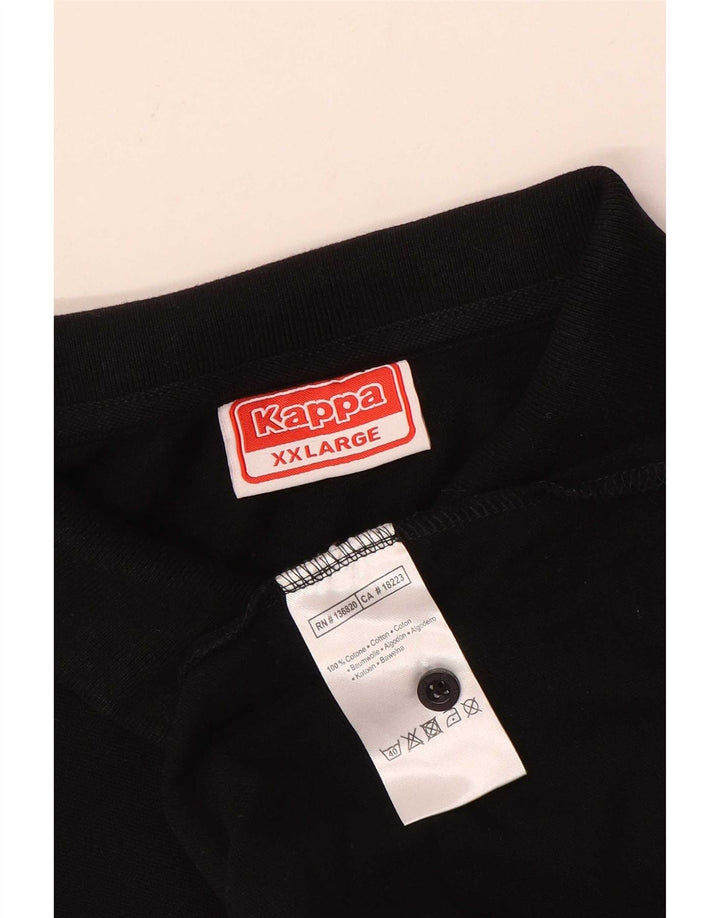 Cămașă polo pentru bărbați Kappa 2XL bumbac negru