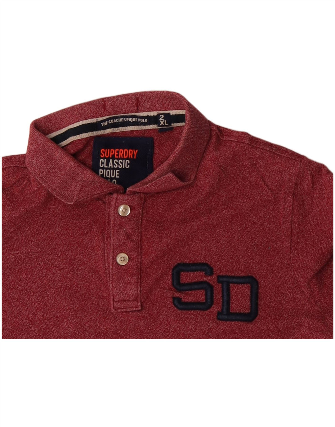 Tricou polo pentru bărbați SUPERDRY Classic Fit 2XL bumbac roșu