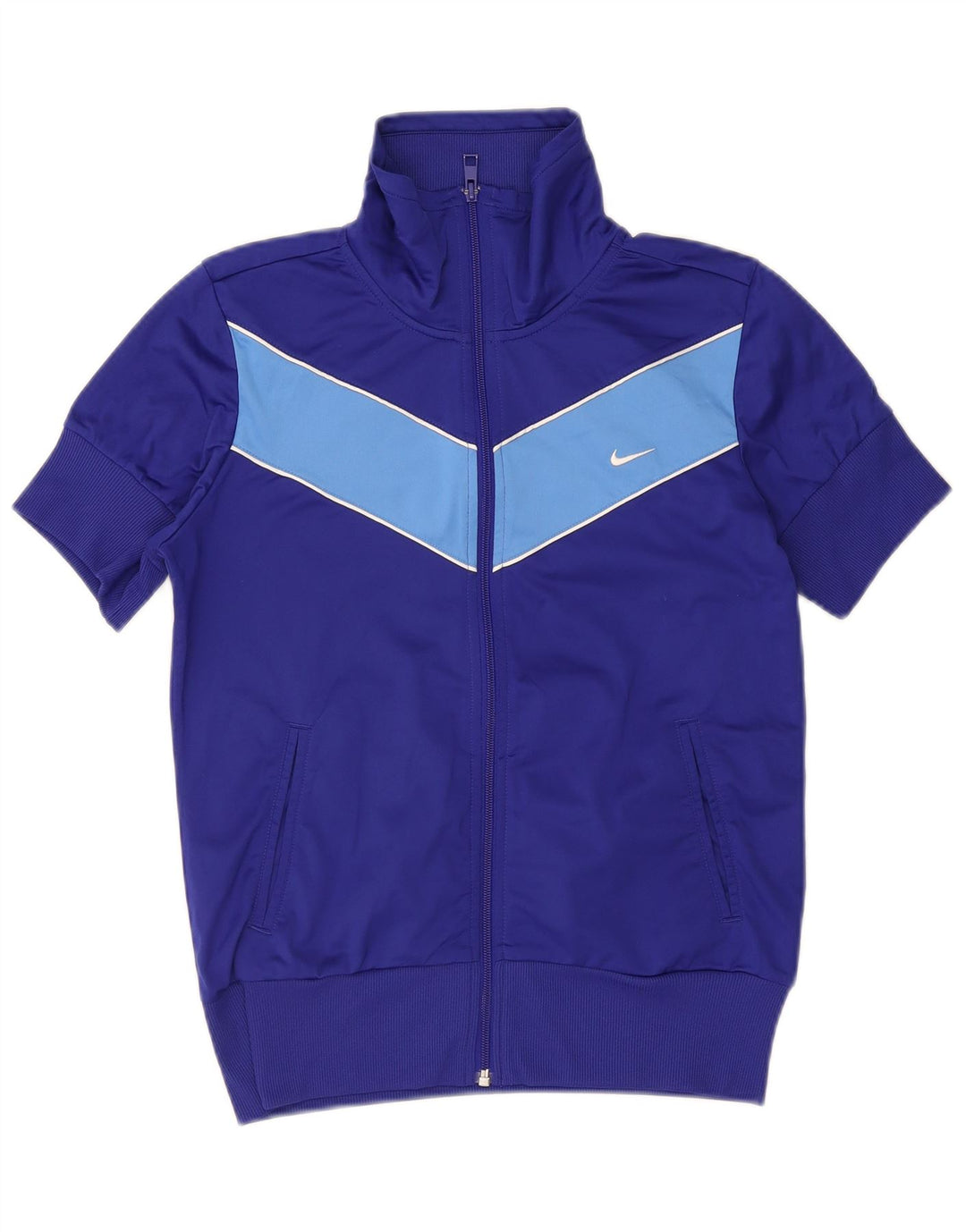 Jachetă de top pentru trening Nike pentru femei UK 14 Medium Bleumarin Colorblock