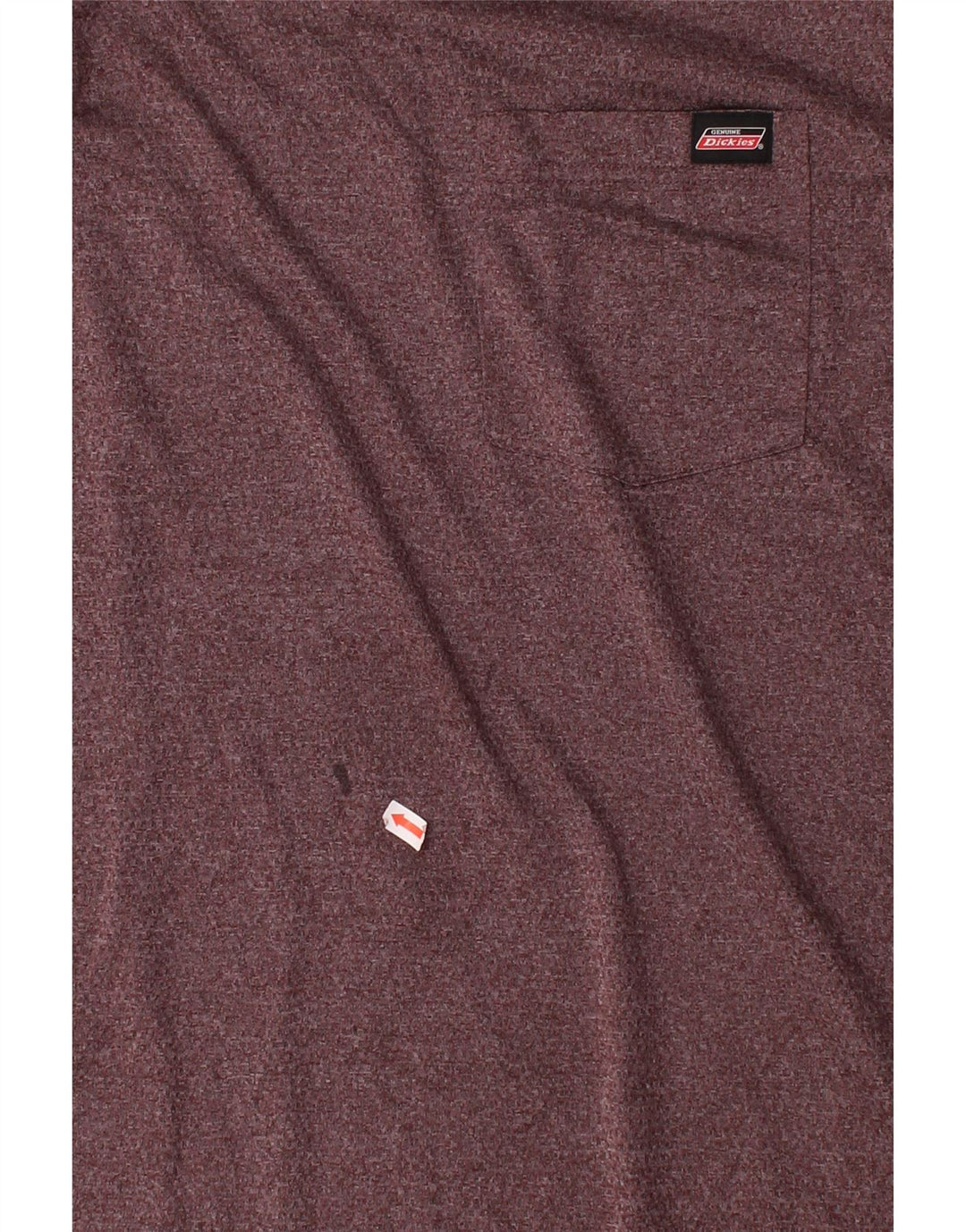 DICKIES Mens T-Shirt Top 2XL Burgundy Polyester Vintage Dickies and Second-Hand Dickies from Messina Hembry 