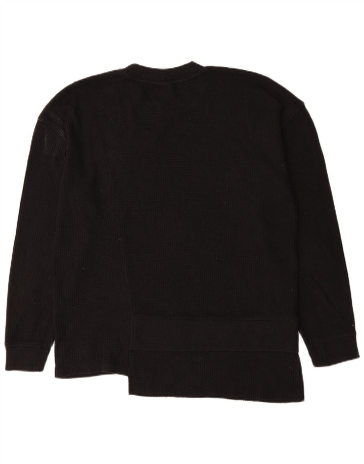 Pulover pentru bărbați Zara, cu gât crew, bumbac mediu negru