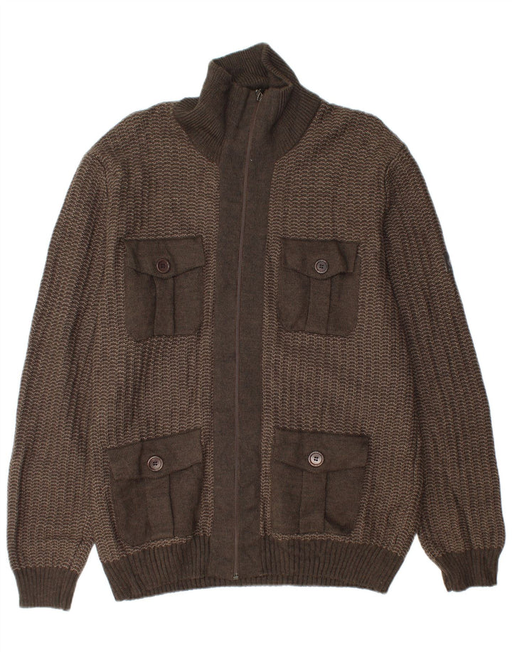 Pulover cardigan pentru bărbați NAVIGARE XL Lână gri