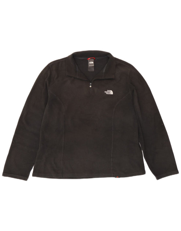Pulover din lână The North Face pentru femei, cu fermoar și gât, UK 18 XL, poliester negru