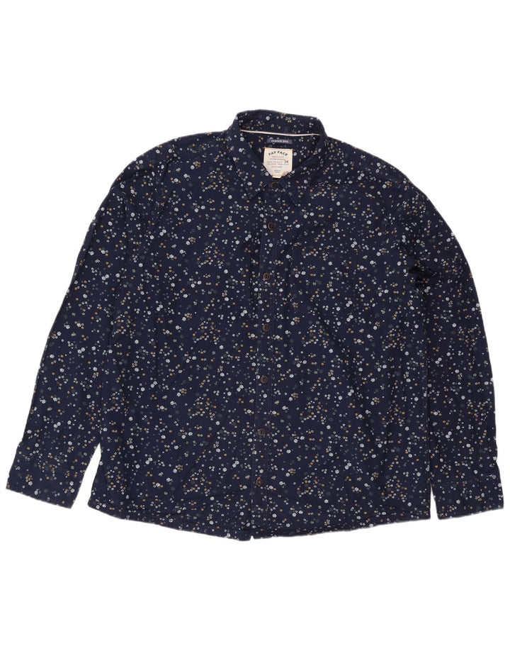 Cămașă pentru bărbați Fat Face 3XL Bumbac Floral Albastru Marin