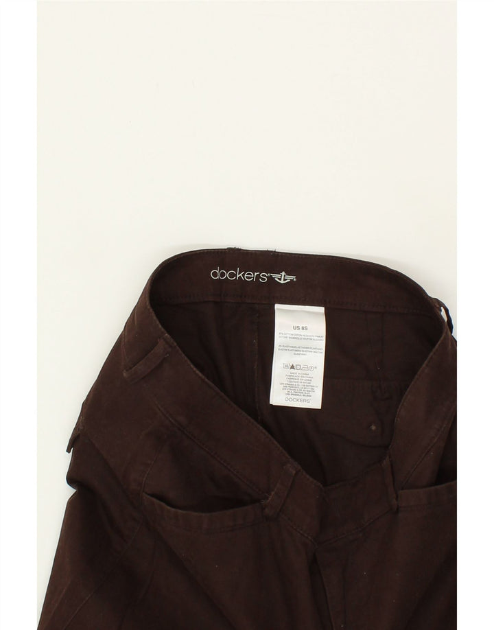 DOCKERS Womens Bootcut Casual Trousers US 8 Medium W30 L30 Brown Cotton Vintage Dockers and Second-Hand Dockers from Messina Hembry 