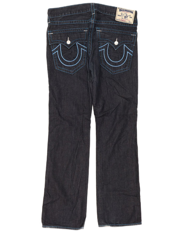 Blugi drepti pentru bărbați True Religion L33 L35 Bumbac bleumarin
