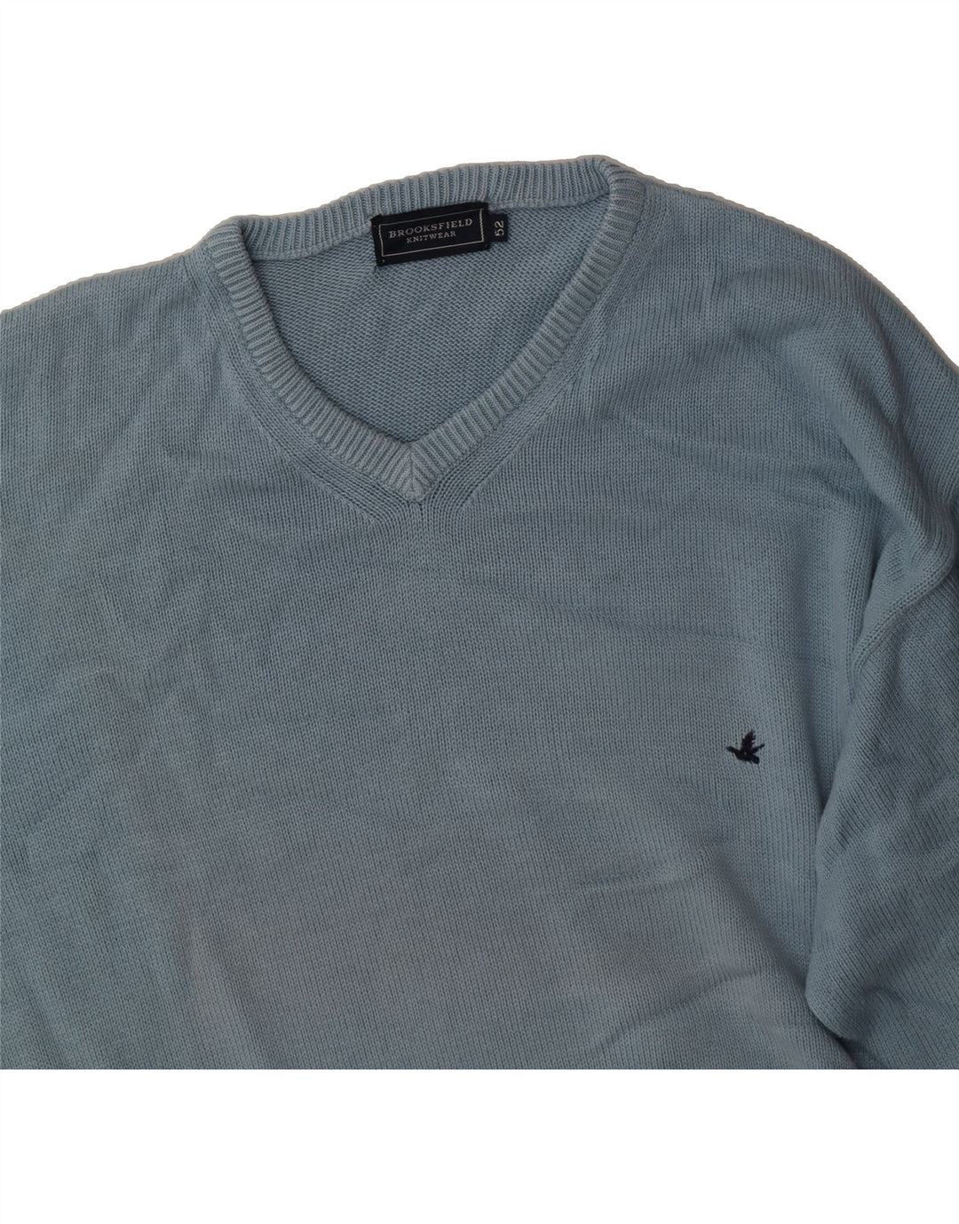 BROOKSFIELD Mens V-Neck Jumper Sweater IT 52 Large Blue Vintage Brooksfield and Second-Hand Brooksfield from Messina Hembry 