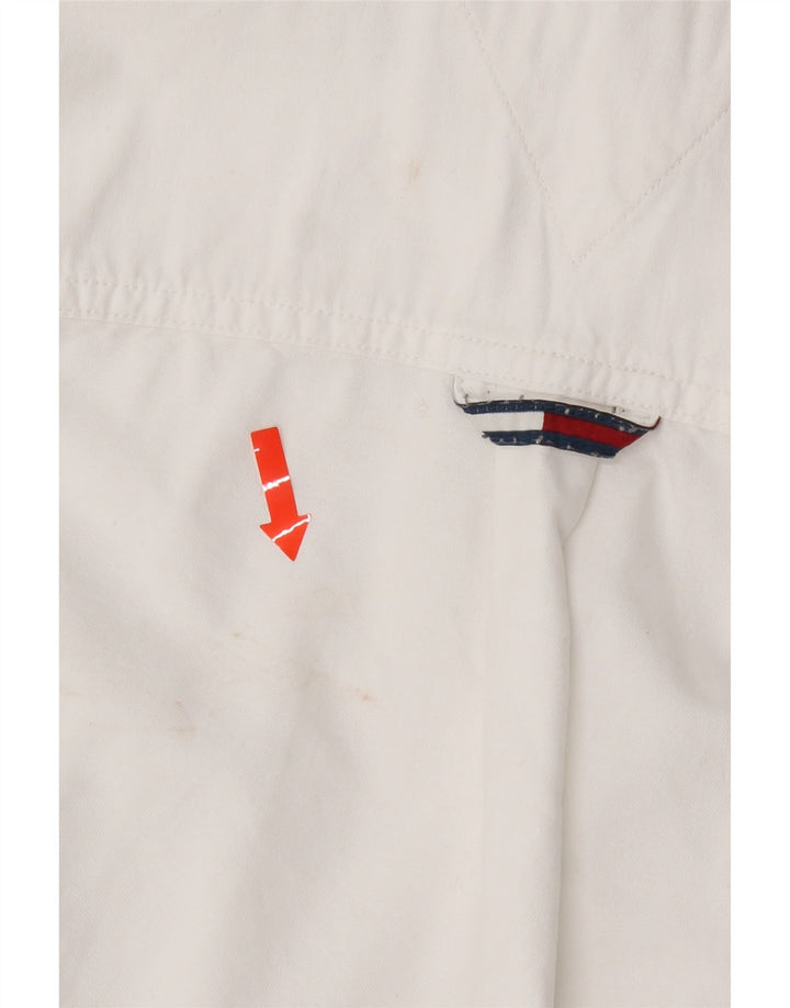 TOMMY HILFIGER Mens Regular Fit Shirt Large White Cotton Vintage Tommy Hilfiger and Second-Hand Tommy Hilfiger from Messina Hembry 