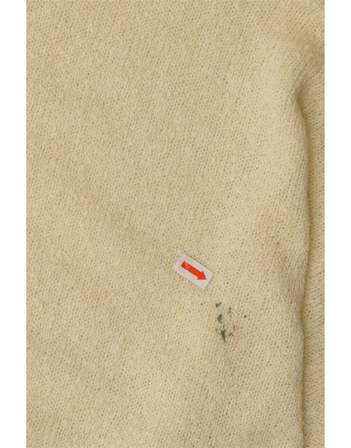 ADLER Womens Short Sleeve Crew Neck Jumper Sweater EU 38 Medium Yellow