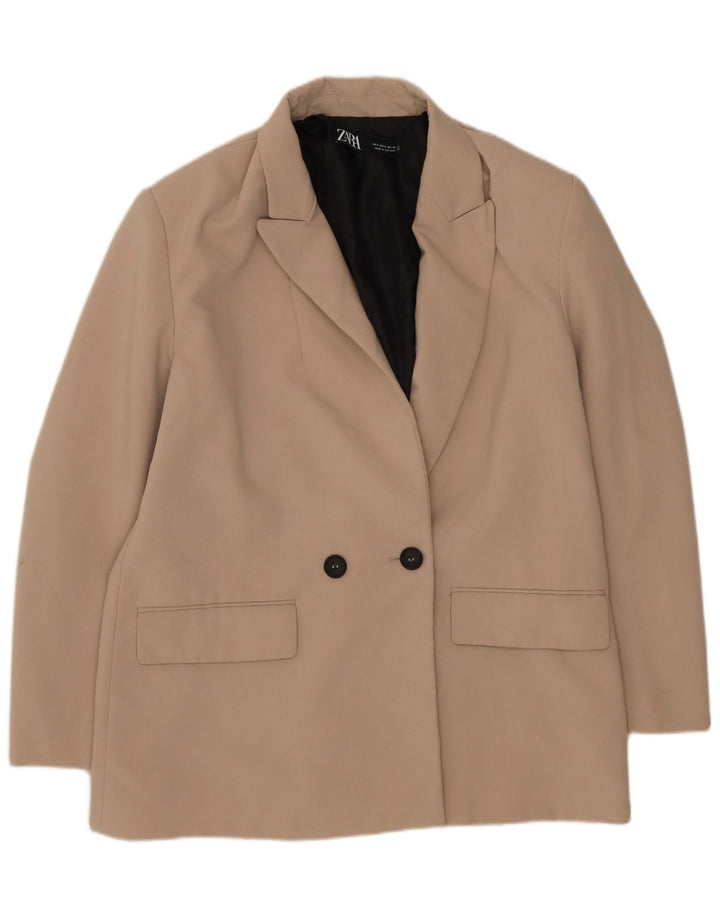 Jachetă Blazer oversized pentru femei Zara UK 10 Mic Bej