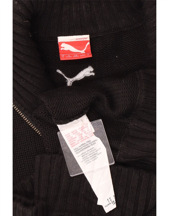 Pulover cardigan pentru bărbați Puma, mare, negru, acrilic