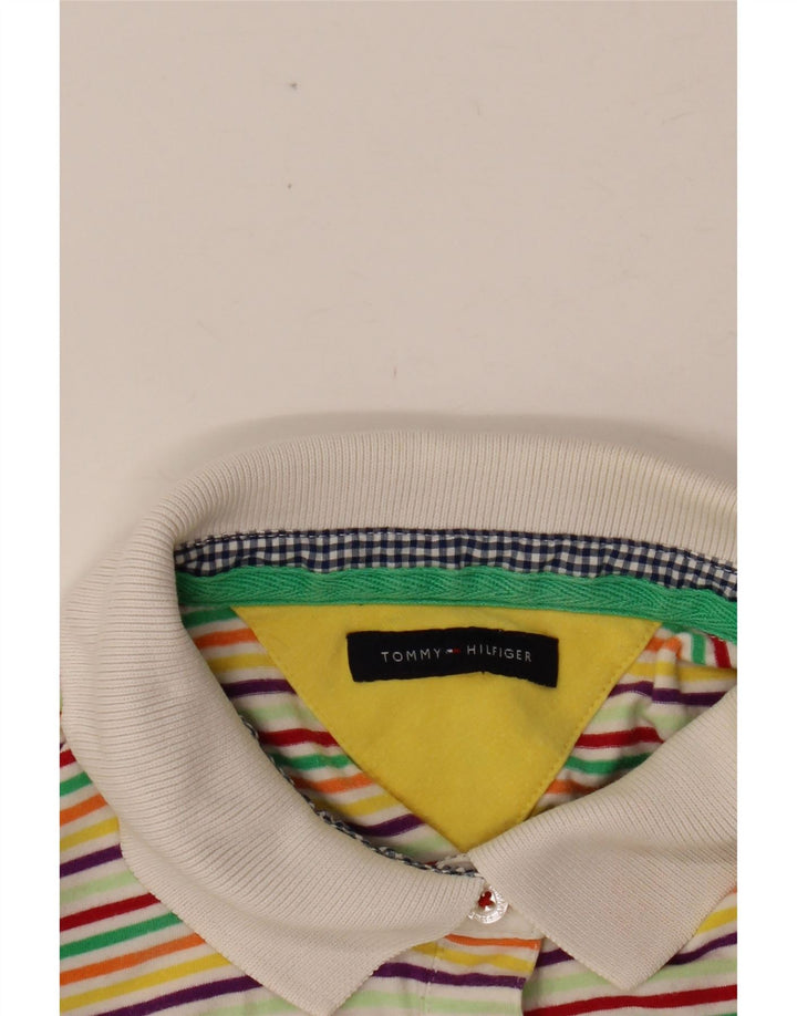 Tricou polo TOMMY HILFIGER pentru femei UK 8, mic, multicolor, cu dungi