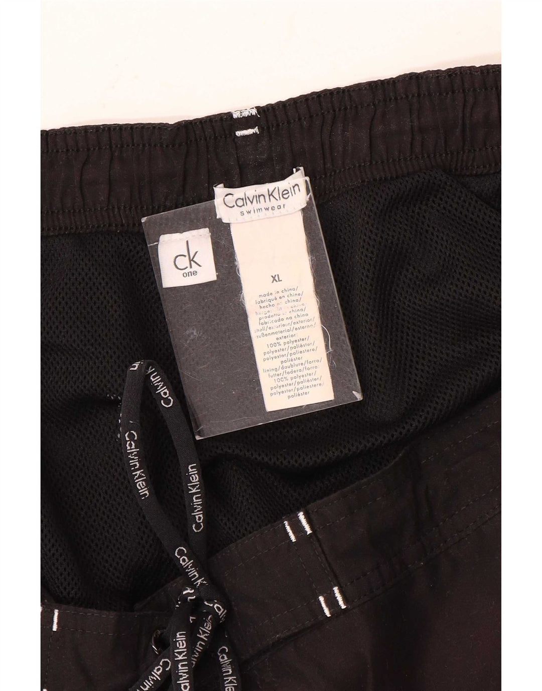 Pantaloni scurți de înot grafic Calvin Klein pentru bărbați XL poliester color bloc negru