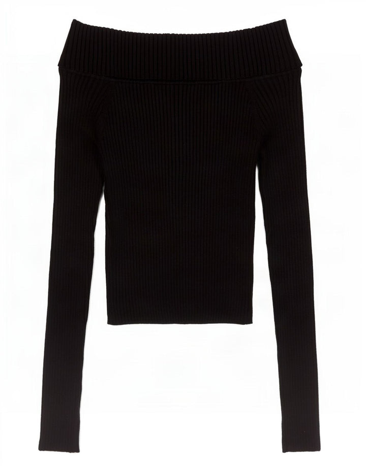 Top Crop cu mânecă lungă pentru femei Zara UK 8 Mic Negru