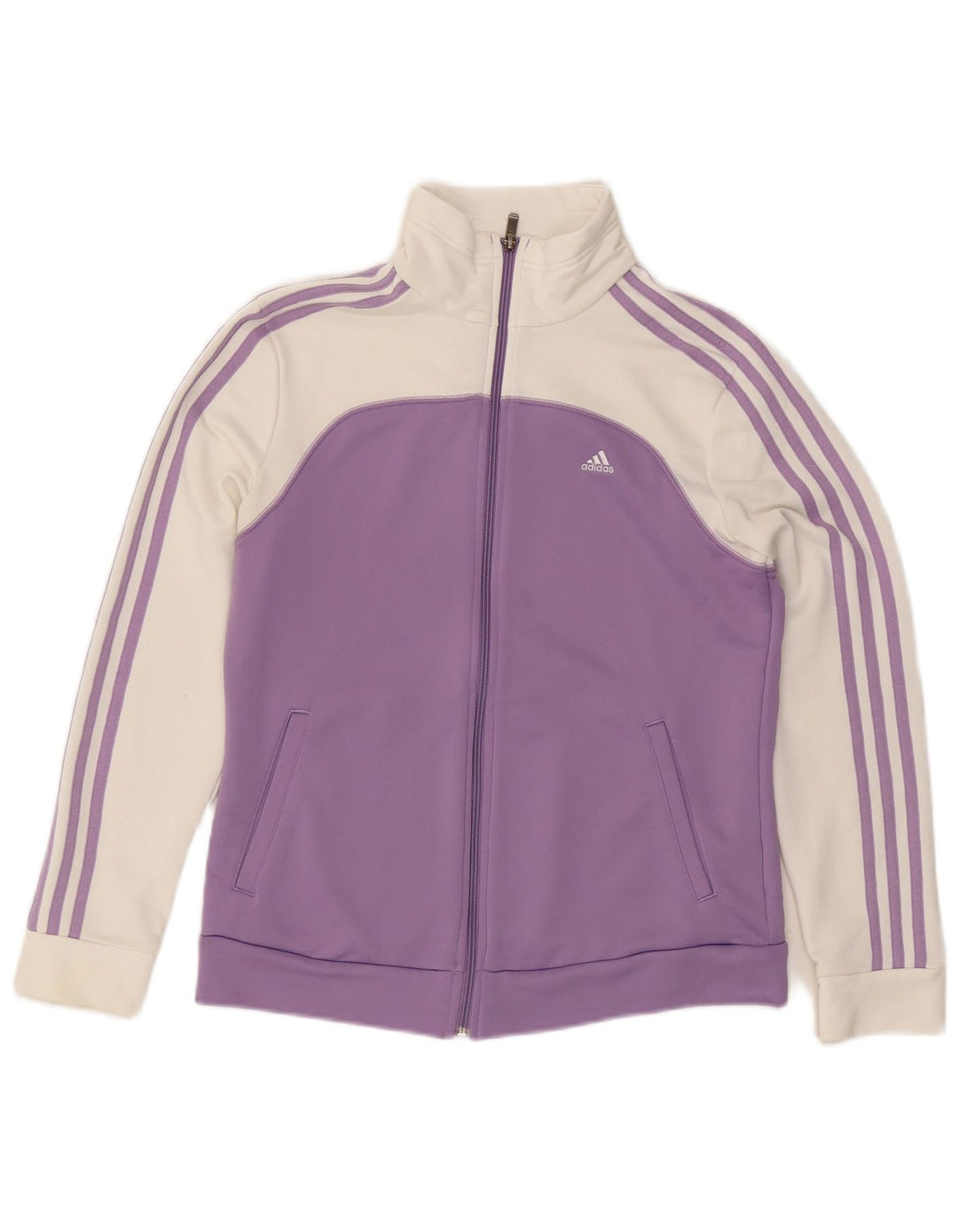 Jachetă de trening pentru femei ADIDAS Marea Britanie 12/14 Mov mediu Colorblock