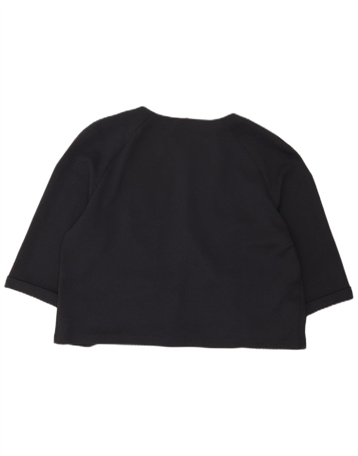 Jachetă pentru femei Marks & Spencer crop cu mâneci 3/4 UK 16, mare, bleumarin
