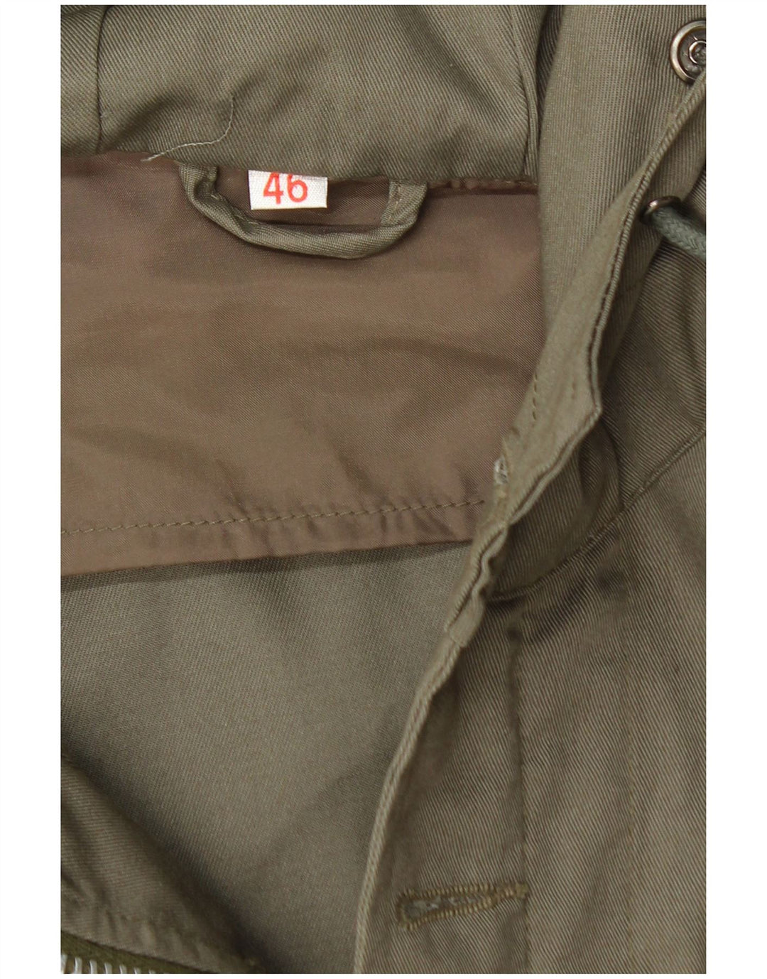 Jachetă parka cu glugă vintage pentru bărbați IT 46 Small Khaki