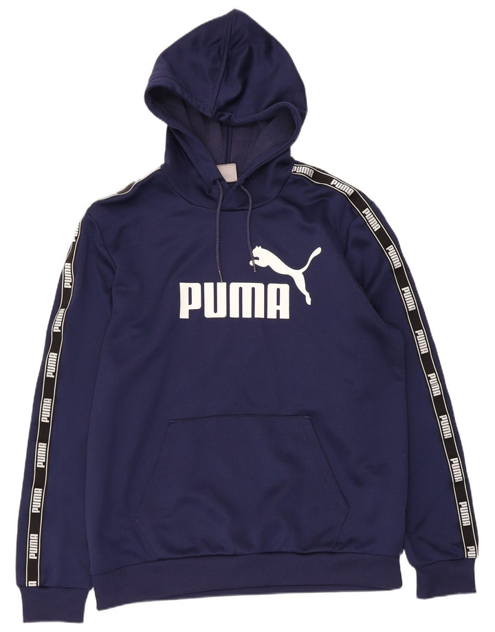 Pulover pentru bărbați Puma Graphic Hoodie Pulover mare, bleumarin, poliester