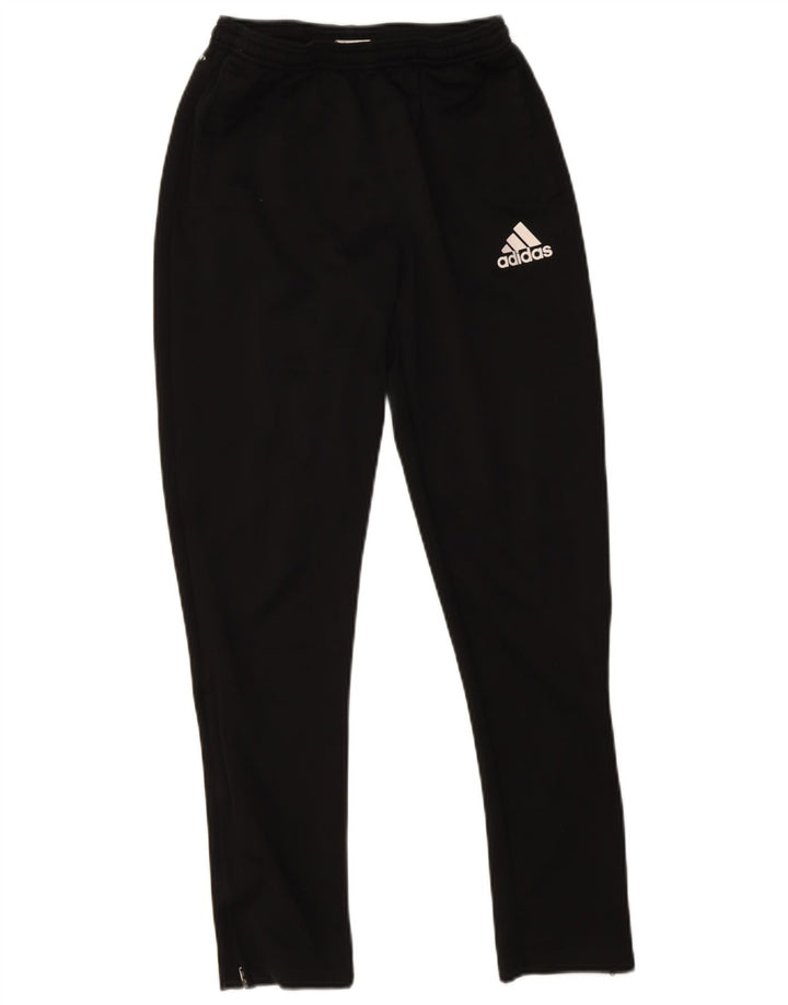 Pantaloni de trening Adidas Climalite pentru baieti 13-14 ani poliester negru
