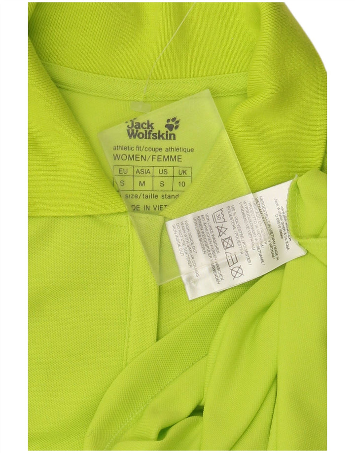 JACK WOLFSKIN Tricou polo pentru femei UK 10 Poliester verde mic