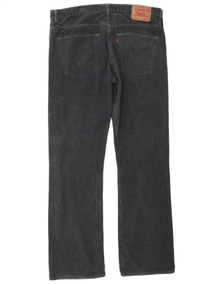 Pantaloni LEVI'S 507 Bootcut din velur pentru bărbați W36 L34, bumbac gri, clasici