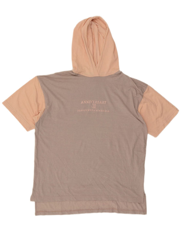 Gabriella Frattini Tricou grafic cu glugă pentru bărbați Top XL Gri Colorblock