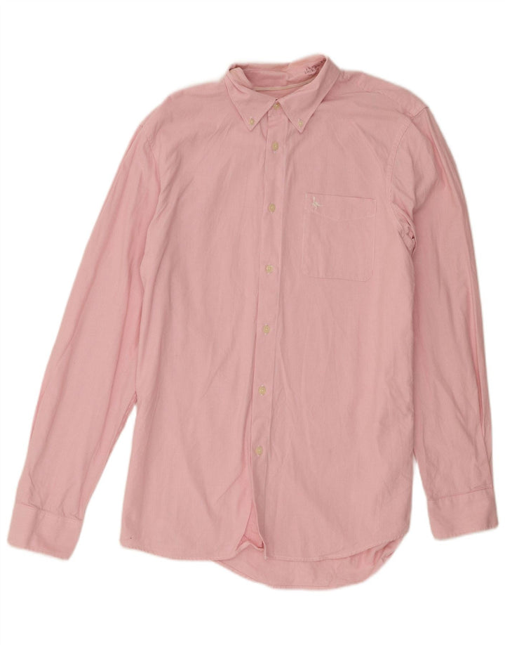 Cămașă Jack Wills pentru bărbați, bumbac cu dungi roz mediu