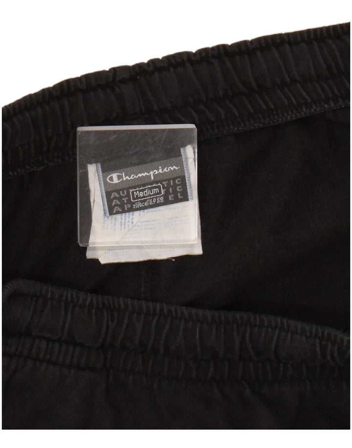 Pantaloni de trening Champion pentru bărbați, bumbac mediu negru
