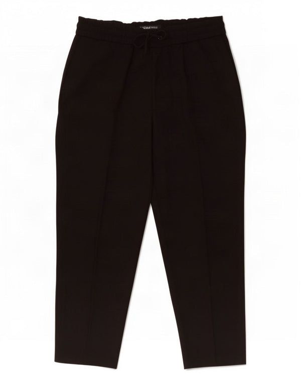 Pantaloni tăiați conici pentru femei Zara L30 L25 Poliester negru