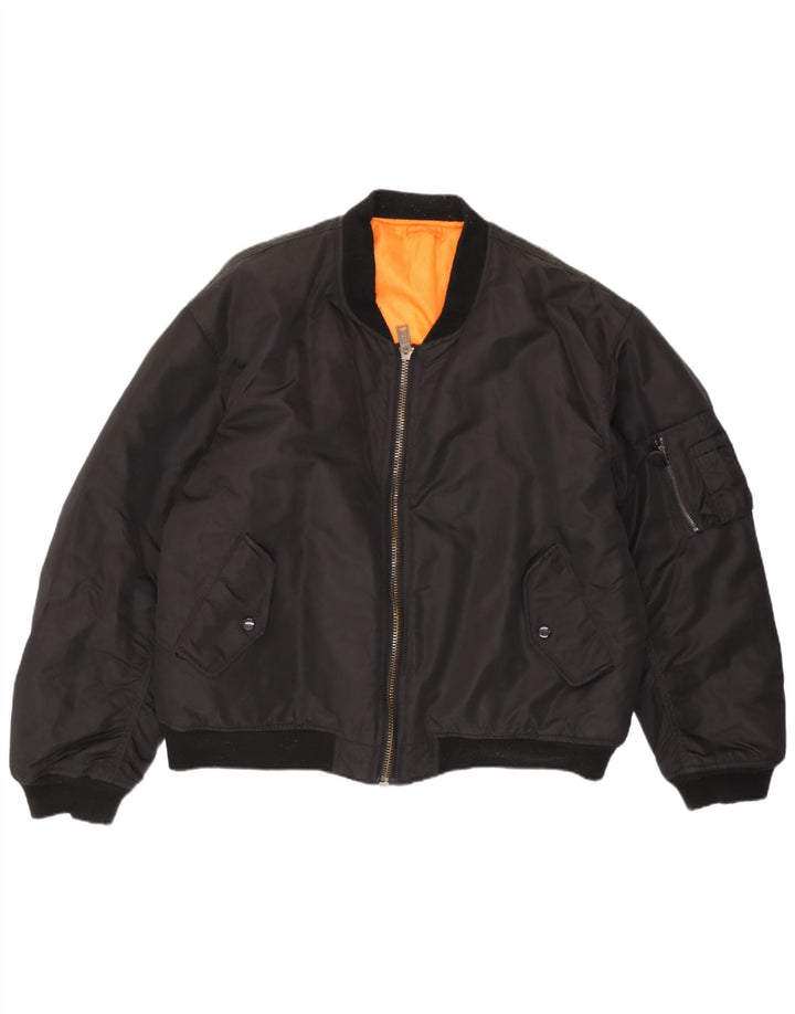 Jachetă Bomber Vintage pentru bărbați IT 52/54 XL Nylon negru