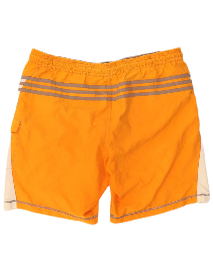 Pantaloni scurți sport grafic ADIDAS pentru bărbați, mari, portocalii, din poliester