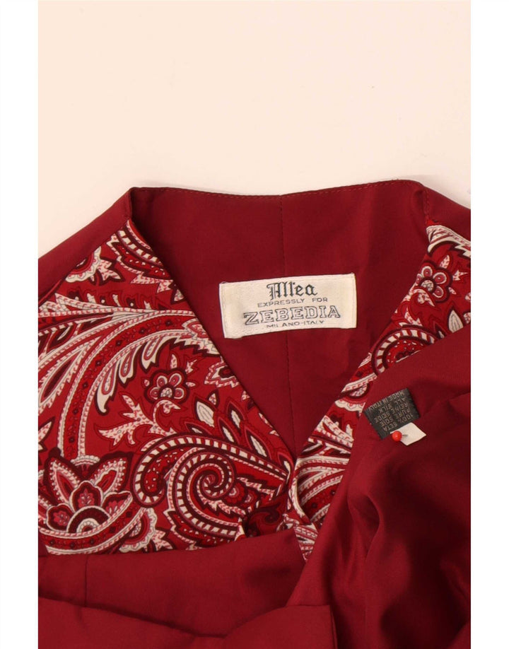 Vestă pentru bărbați vintage, mătase mică, roșie, cachetă