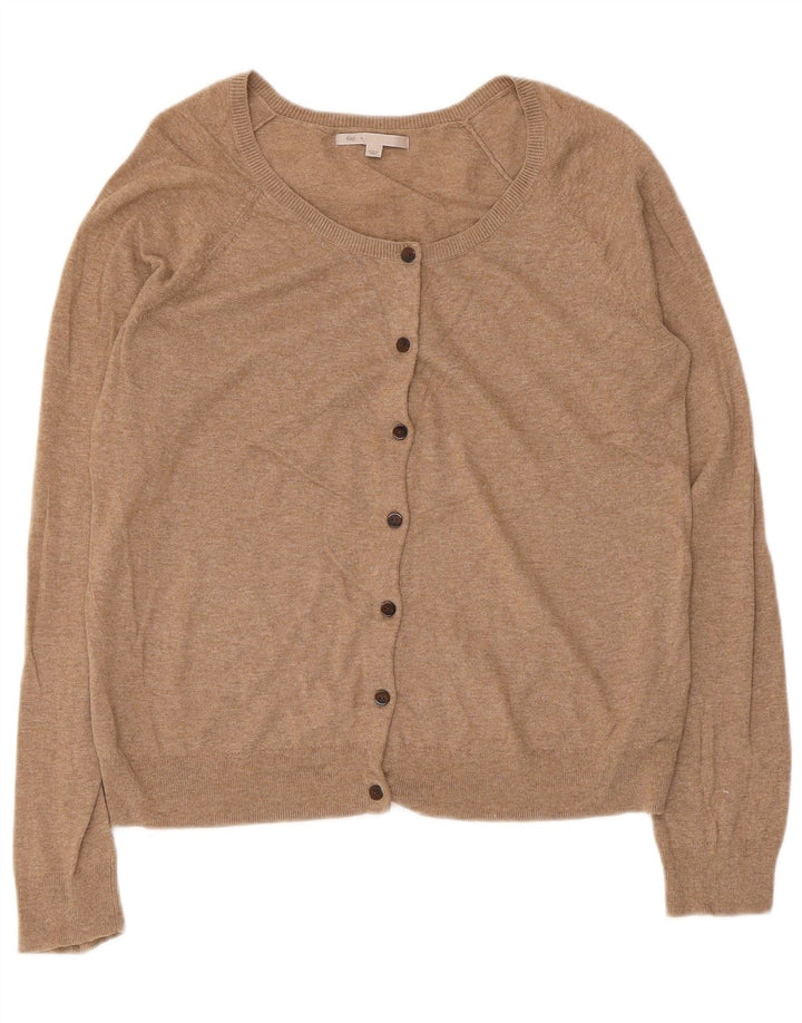 Pulover cardigan pentru femei Gap UK 12 bumbac maro mediu