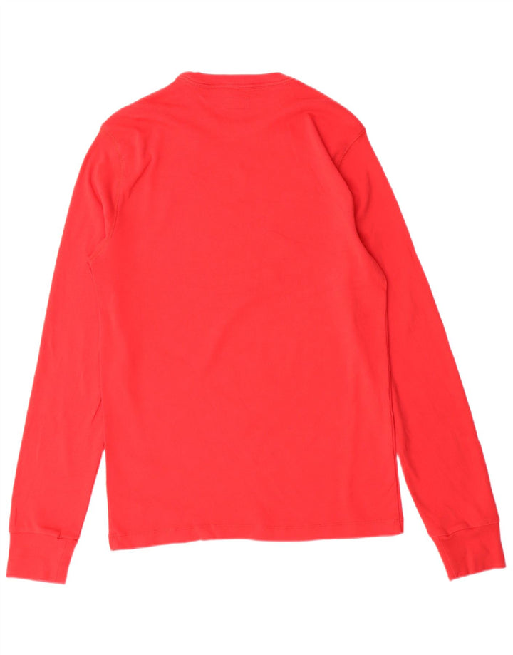 Top grafic pentru bărbați J. Crew cu mânecă lungă, bumbac roșu mediu